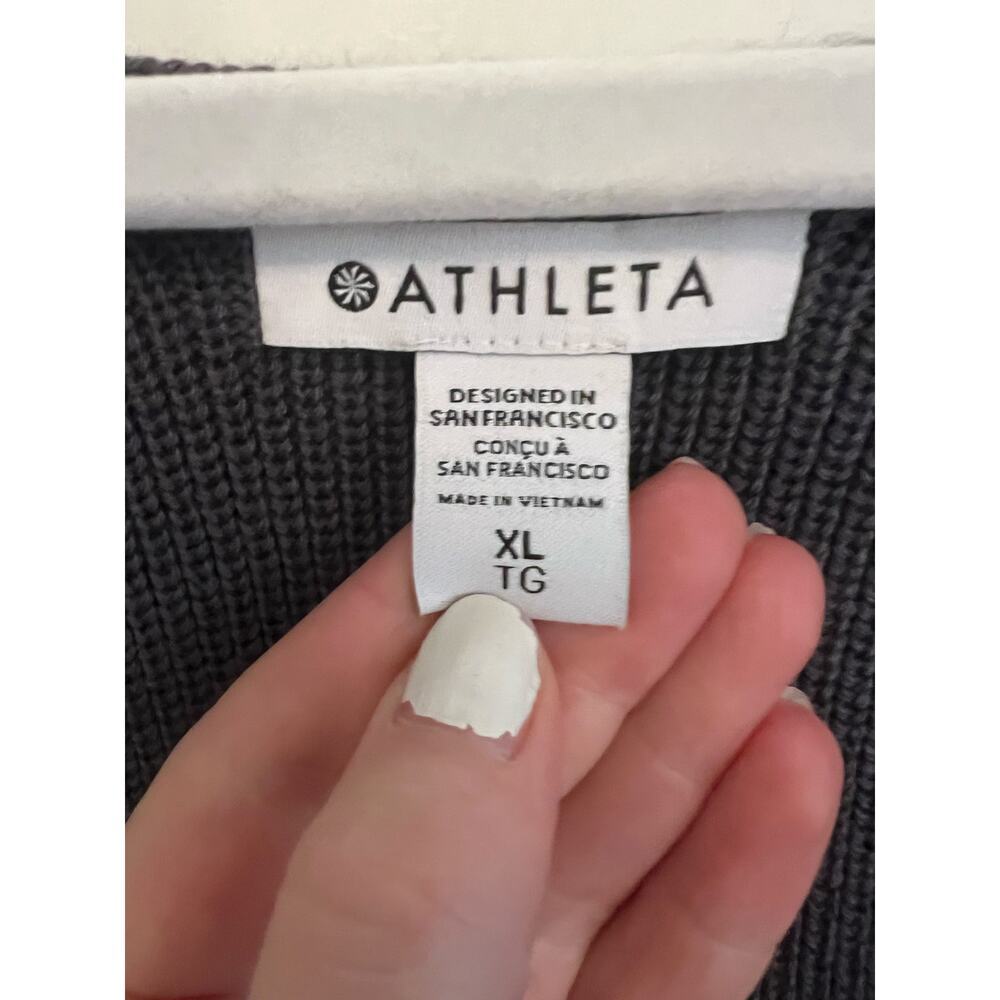 NEW Athleta Women's XL Hanover Refined V Neck Sweater Merino Wool Blend Purple - Picture 4 of 16
